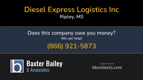 Diesel Express Logistics Inc 111 Forest Gate Circle Ripley, MS DOT:2229900 MC:442997