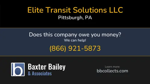 Elite Transit Solutions LLC Ets www.elitetransit.com 437 Grant St Pittsburgh, PA DOT:2364042 MC:808036 1 (878) 999-2761