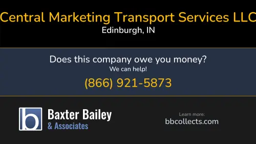 Central Marketing Transport Services LLC shipcmts.com 8727 S US Highway 31 Edinburgh, IN DOT:2408058 MC:826793 MC:468226 1 (844) 322-2687