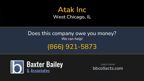 Atak Inc 1625 Western Dr Suit 2 West Chicago, IL DOT:2833820 MC:947709