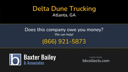 Delta Dune Trucking 929 Monroe Dr Ne Atlanta, GA DOT:4108202 MC:1568566