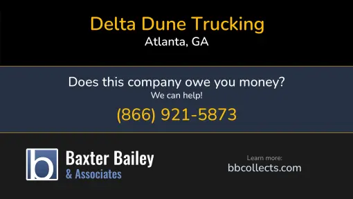 Updated Profile & Contacts for Delta Dune Trucking. DOT: 4108202  MC: 1568566.   Located in Atlanta, GA 30308 US. 
