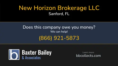 New Horizon Brokerage LLC 375 Fairfield Dr Sanford, FL DOT:4198949 MC:1620912